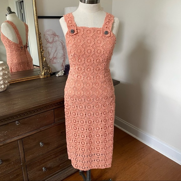Nwt Dolce & Gabbana coral eyelet shift dress 38 - Picture 7 of 12